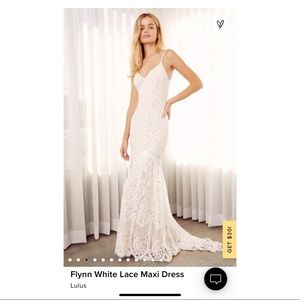 Lulus Flynn White Lace Maxi Dress (white wedding dress)